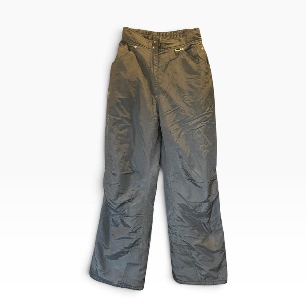 Slalom Womens Large Black Insulated Snow Ski Pants Nylon Winter Outdoor 31"
